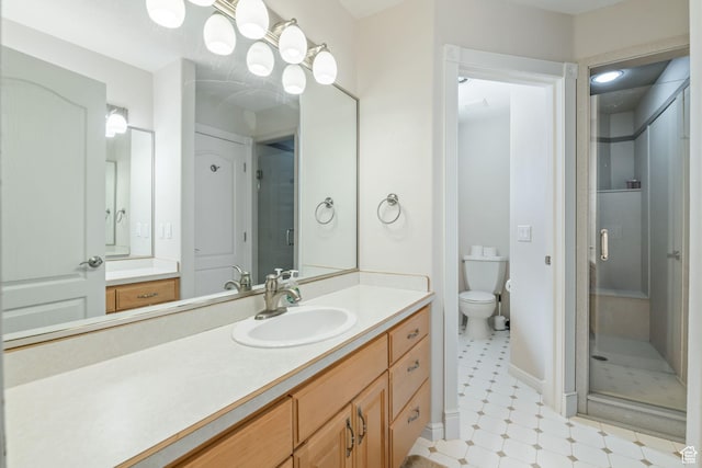 1287 W Bloomington Dr S Unit 7, Bloomington, UT 84790 - full bathroom featuring a shower stall, vanity, and tile patterned floors