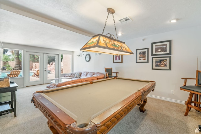 1287 W Bloomington Dr S Unit 7, Bloomington, UT 84790 - recreation room with carpet, billiards table, and french doors