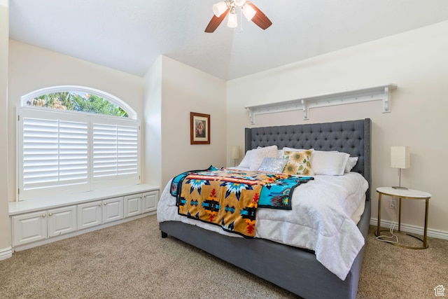 1287 W Bloomington Dr S Unit 7, Bloomington, UT 84790 - carpeted bedroom featuring lofted ceiling and ceiling fan