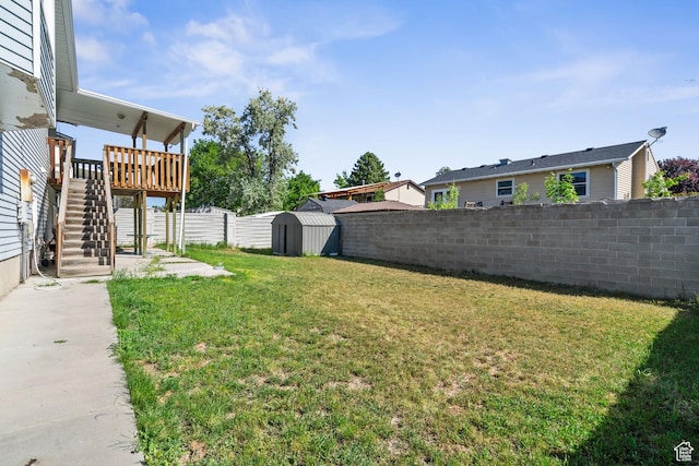 4924 W Barton Park Dr, West Jordan, UT 84081 - view of yard with stairs and a deck