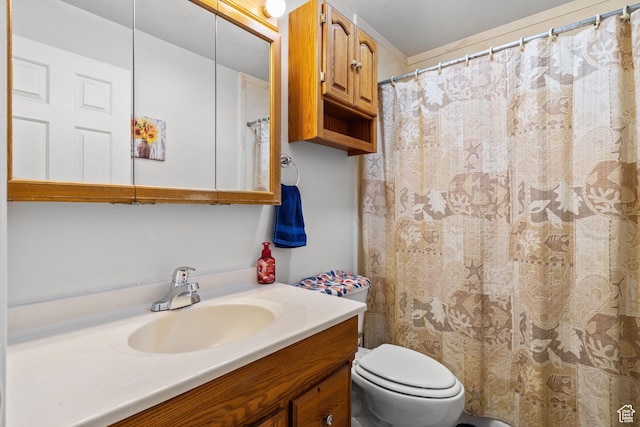4924 W Barton Park Dr, West Jordan, UT 84081 - full bathroom featuring vanity, toilet, and curtained shower