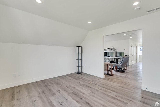 1474 E Rock View Ct, Kamas, UT 84036 - bonus room featuring recessed lighting, wood finished floors, baseboards, and lofted ceiling