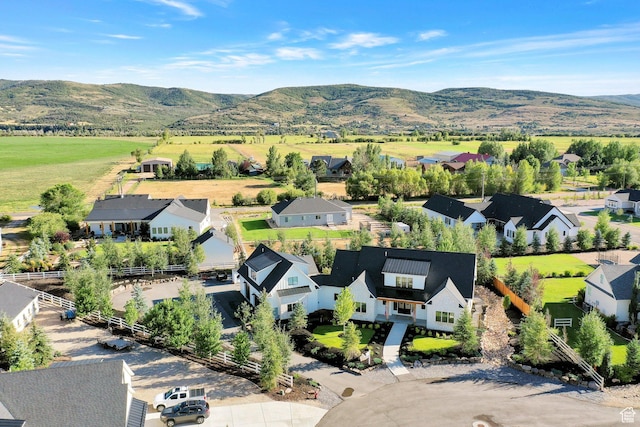 1474 E Rock View Ct, Kamas, UT 84036 - aerial view of residential area featuring a mountainous background