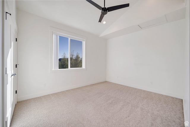 1474 E Rock View Ct, Kamas, UT 84036 - unfurnished room featuring carpet, lofted ceiling, ceiling fan, recessed lighting, and baseboards