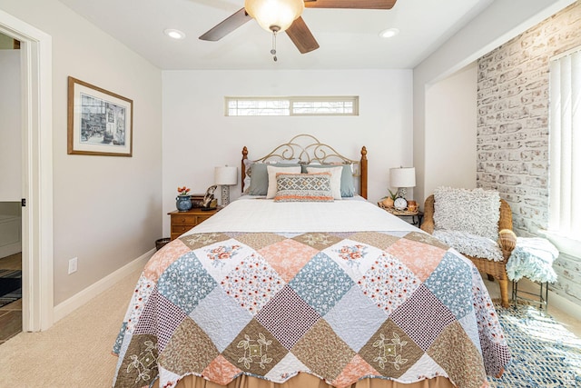 1257 W 3275 S, Perry, UT 84302 - bedroom featuring carpet flooring, recessed lighting, ceiling fan, and baseboards