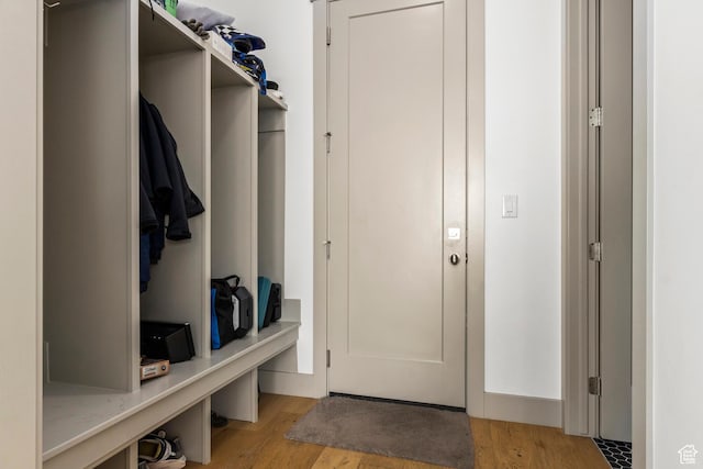 6653 W Dry Creek Ln, Highland, UT 84003 - mudroom with light wood finished floors