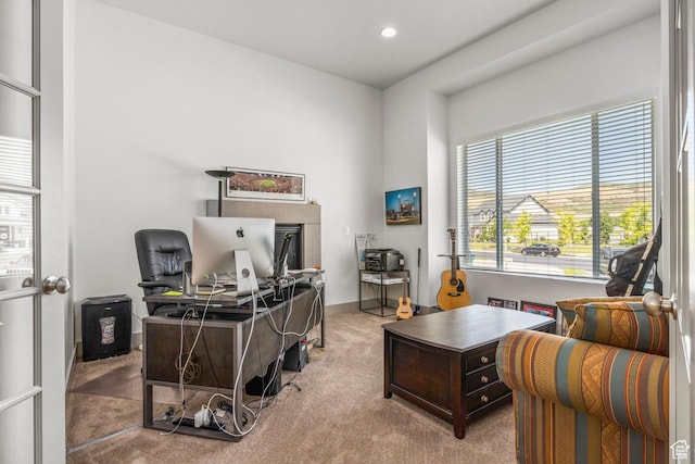 6653 W Dry Creek Ln, Highland, UT 84003 - office space featuring carpet flooring, recessed lighting, and baseboards