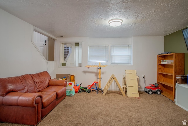 3746 S 7200 W, Magna, UT 84044 - recreation room with carpet flooring and a textured ceiling