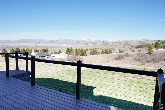 1204 Hyperion Way, Soda Springs, ID 83276 - deck featuring a mountain view