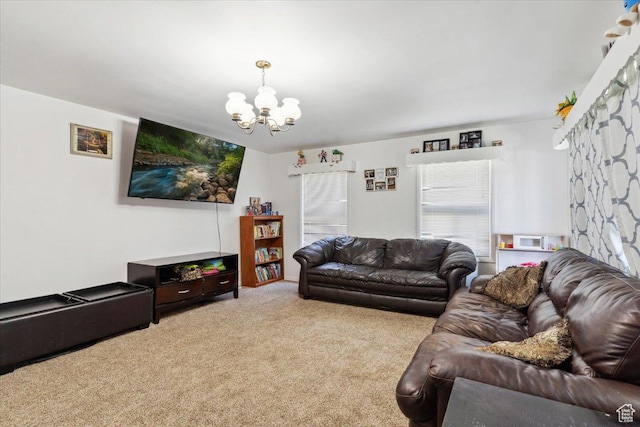 339 S Main St, Smithfield, UT 84335 - carpeted living area with a chandelier