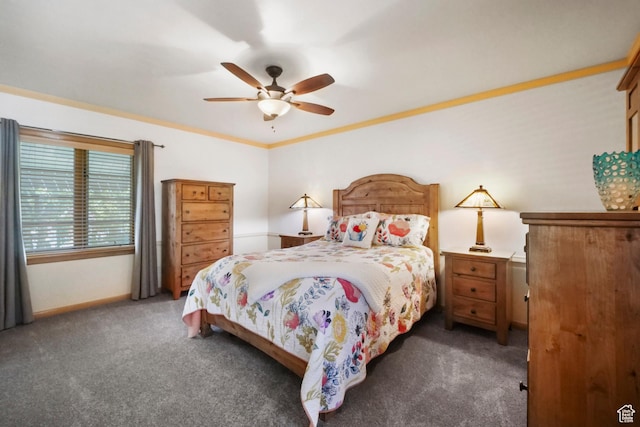 1377 E Wilson Ave, Salt Lake City, UT 84105 - carpeted bedroom with ceiling fan and baseboards