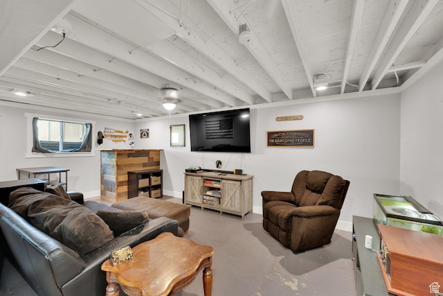 648 W 2200 N, Clinton, UT 84015 - living area with concrete floors and baseboards