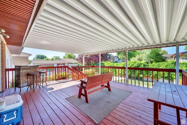 648 W 2200 N, Clinton, UT 84015 - wooden deck featuring outdoor dining space