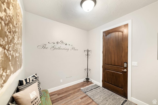 5048 N Escapes Dr, St George, UT 84770 - entrance foyer featuring baseboards, wood finished floors, and a textured ceiling