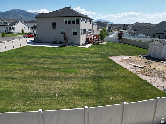 1573 N Woodside Dr, Spanish Fork, UT 84660 - view of yard with a residential view, a patio area, and a deck with mountain view