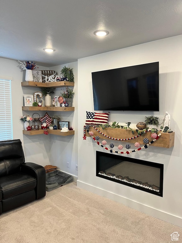3198 N 3475 W, Plain City, UT 84404 - living area with carpet, baseboards, and recessed lighting
