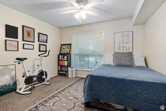 4614 S Quail Park Dr E Unit A, Millcreek, UT 84117 - carpeted bedroom featuring ceiling fan and baseboards