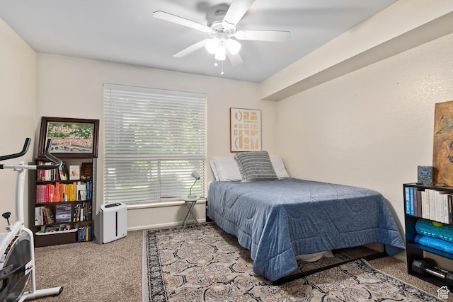 4614 S Quail Park Dr E Unit A, Millcreek, UT 84117 - bedroom with carpet flooring, baseboards, and ceiling fan