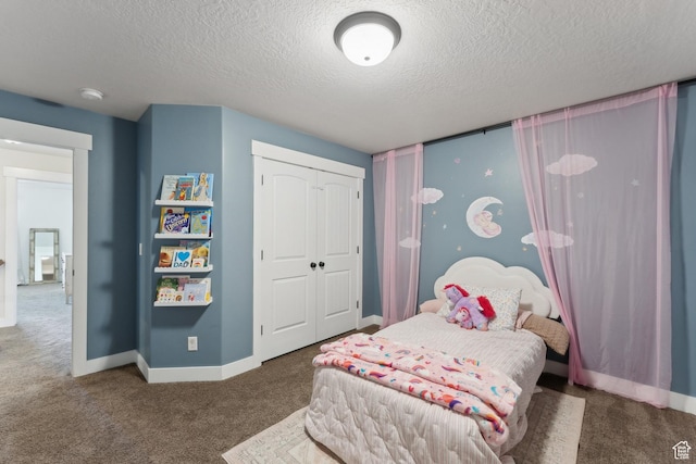 261 W 1200 S, Lehi, UT 84043 - bedroom with carpet flooring, a textured ceiling, a closet, and baseboards