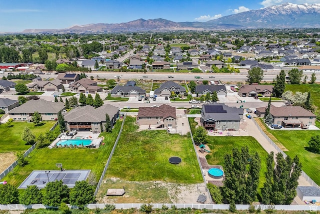 261 W 1200 S, Lehi, UT 84043 - aerial perspective of suburban area with a pool and a mountain backdrop