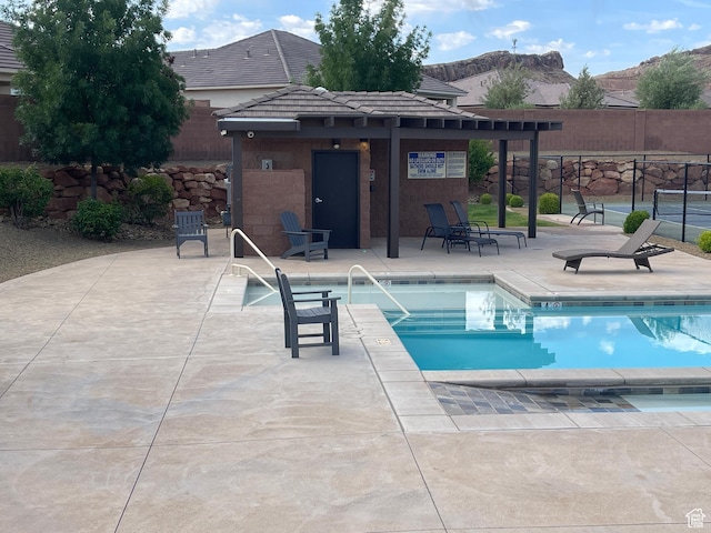 3504 E 3140 S, St George, UT 84790 - community pool with a patio and a mountain view
