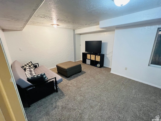 1305 S 1410 E, Provo, UT 84606 - sitting room featuring a textured ceiling, carpet flooring, and baseboards
