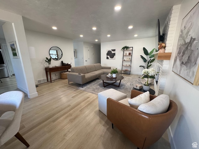 4288 S Shirley Ln, Holladay, UT 84124 - living area with recessed lighting, light wood-type flooring, and baseboards