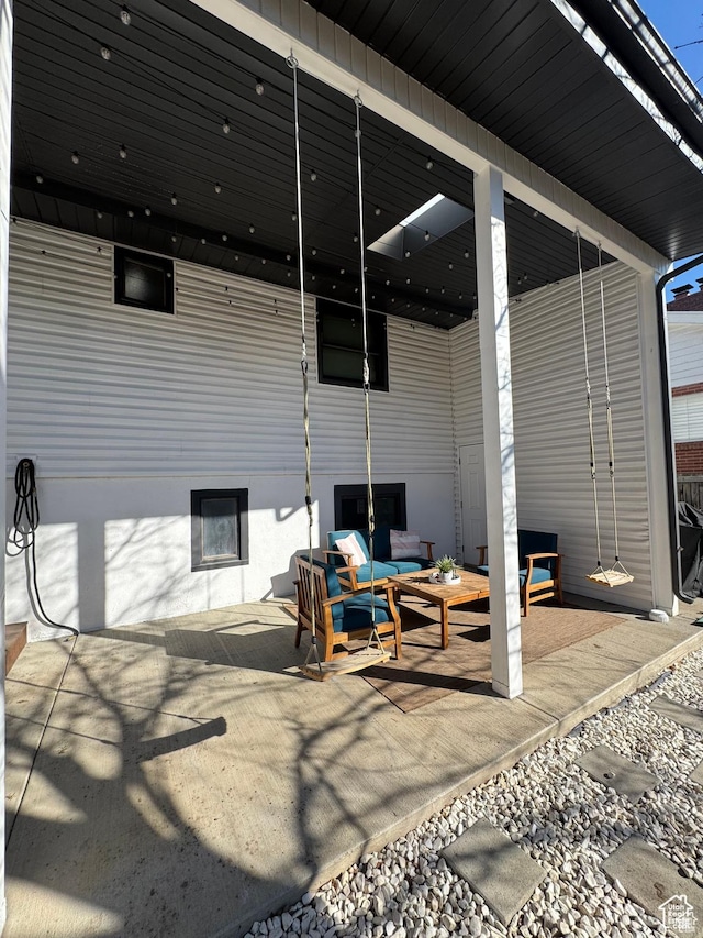 4288 S Shirley Ln, Holladay, UT 84124 - view of patio with an outdoor hangout area and a ceiling fan