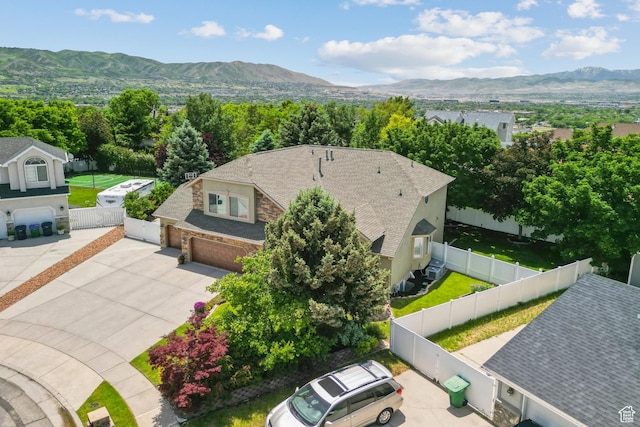 12214 S Hidden Valley Rd, Sandy, UT 84092 - aerial view of property and surrounding area featuring a mountainous background