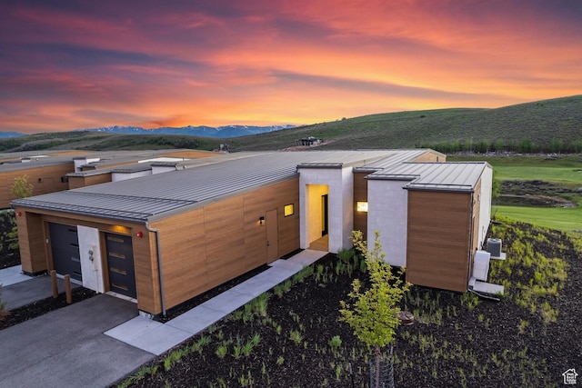 6312 Double Deer Loop, Park City, UT 84098 - modern home featuring a standing seam roof, metal roof, and a mountain view