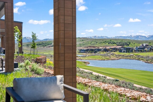 6312 Double Deer Loop, Park City, UT 84098 - view of patio / terrace with view of golf course and a water and mountain view