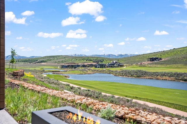 6312 Double Deer Loop, Park City, UT 84098 - surrounding community featuring a water and mountain view, golf course view, and an outdoor fire pit