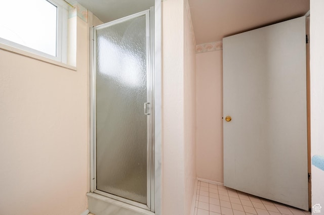 95 E 1400 S, Bountiful, UT 84010 - bathroom with a shower stall and tile patterned flooring