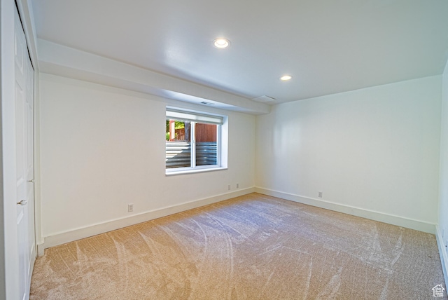 1820 E Redondo Ave S, Salt Lake City, UT 84108 - unfurnished room with carpet flooring, recessed lighting, and baseboards