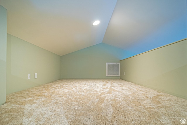 1820 E Redondo Ave S, Salt Lake City, UT 84108 - bonus room featuring vaulted ceiling, carpet floors, and recessed lighting
