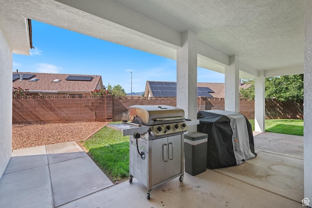 2137 E 170th Cir S, St George, UT 84790 - fenced backyard with a patio area and grilling area