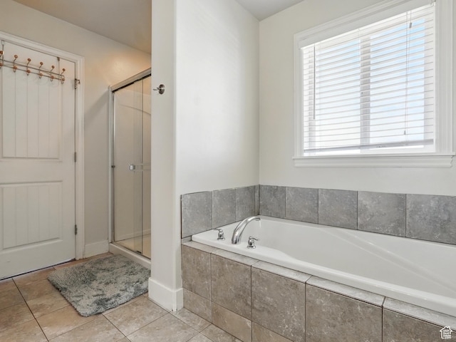 2699 N 3475 W, Plain City, UT 84404 - bathroom featuring a bath, a shower stall, and tile patterned flooring