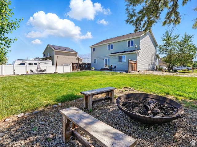 2699 N 3475 W, Plain City, UT 84404 - back of property with an outdoor fire pit