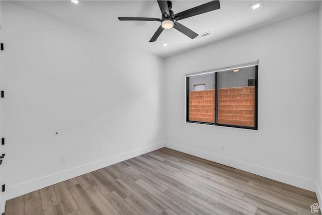 133 E Terrace Ln, Ivins, UT 84738 - unfurnished room featuring wood finished floors, ceiling fan, baseboards, and recessed lighting