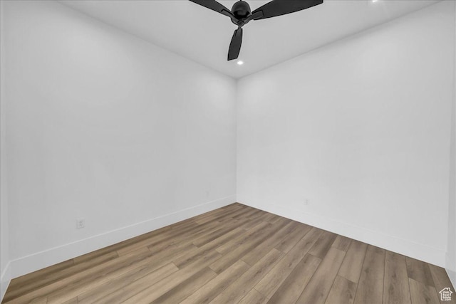 133 E Terrace Ln, Ivins, UT 84738 - empty room with wood finished floors, ceiling fan, baseboards, and recessed lighting