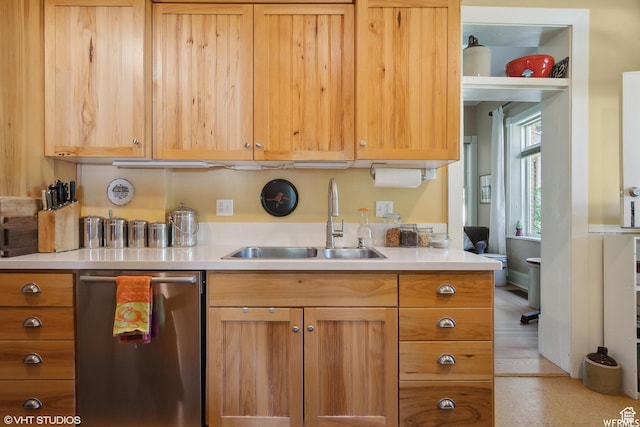 211 E 100 N, Midway, UT 84049 - kitchen featuring a sink, dishwasher, and light countertops