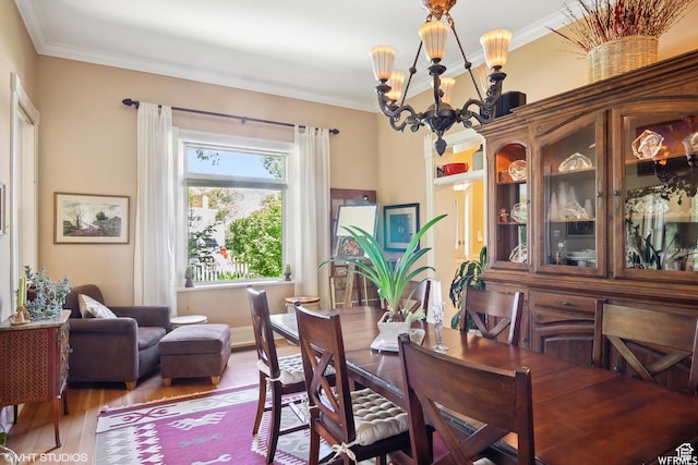 211 E 100 N, Midway, UT 84049 - dining area with a chandelier, wood finished floors, and ornamental molding