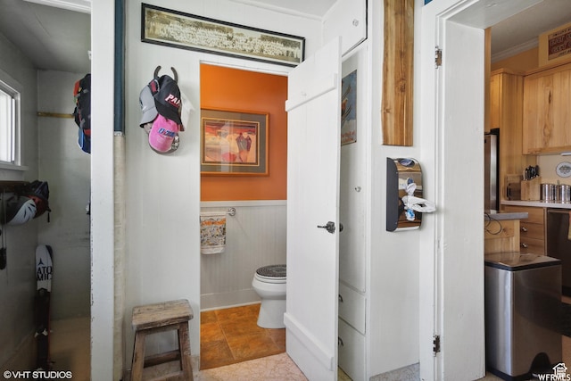 211 E 100 N, Midway, UT 84049 - bathroom with toilet and wainscoting