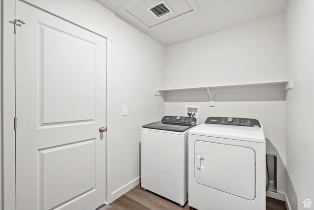 3129 W 3450 S Unit 0171, West Haven, UT 84401 - laundry room featuring separate washer and dryer and wood finished floors