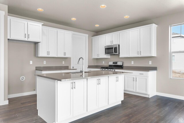 6564 N Bald Unit D195, Eagle Mountain, UT 84005 - kitchen with stainless steel appliances, baseboards, recessed lighting, and white cabinets
