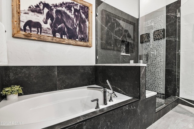 5521 N Freestyle Way, Park City, UT 84098 - bathroom featuring a garden tub and walk in shower
