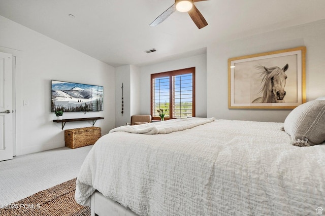 5521 N Freestyle Way, Park City, UT 84098 - bedroom with carpet, ceiling fan, lofted ceiling, and baseboards