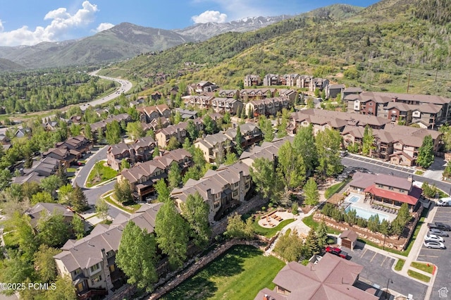 5521 N Freestyle Way, Park City, UT 84098 - aerial view of property and surrounding area featuring nearby suburban area and mountains