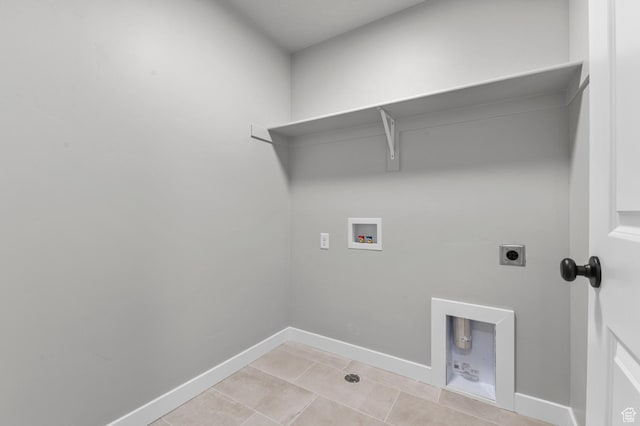 1470 N Shadow Wood Dr, Kaysville, UT 84037 - laundry room with hookup for a washing machine, electric dryer hookup, baseboards, and light tile patterned floors