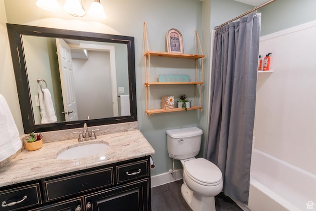 1814 N Heather Dr, Orem, UT 84097 - full bath featuring vanity, toilet, shower / bath combo, and baseboards